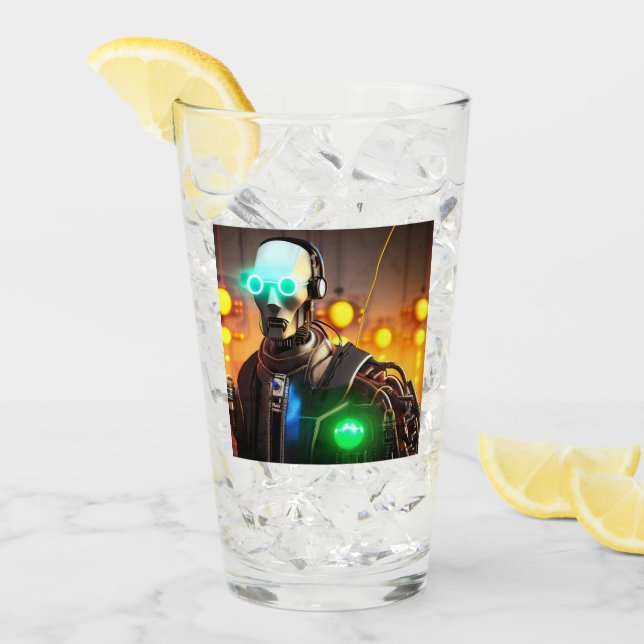 Robot 2 glass tumbler (Front Ice)