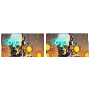 Robot 2 king pillowcases 2 sided pair