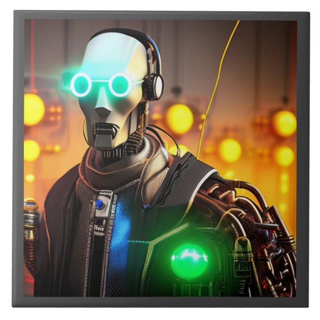 Robot 2 large ceramic tile (Front)