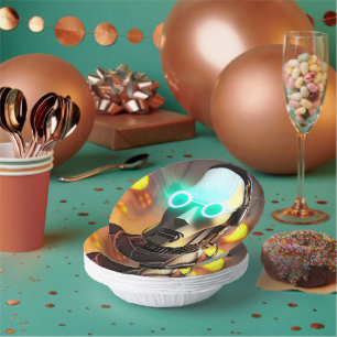 Robot 2 paper bowls paper plate