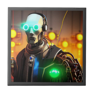 Robot 2 small ceramic tile