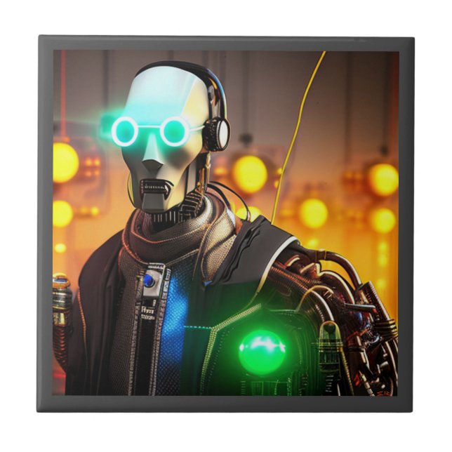 Robot 2 small ceramic tile (Front)