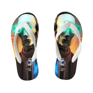 Robot 2 toddler flip flops