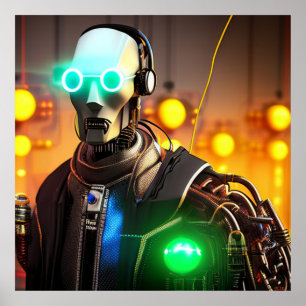 Robot 2 value matte poster