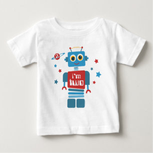 Robot 2nd Birthday Baby T-Shirt