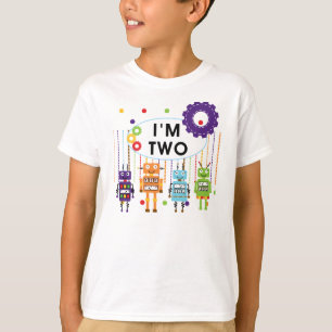 Robot 2nd Birthday tshirts and Gifts