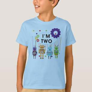 Robot 2nd Birthday tshirts and Gifts