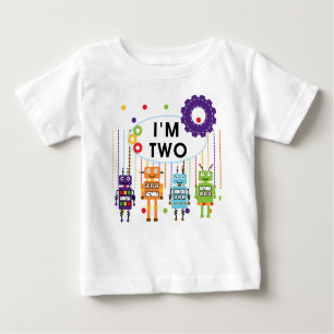 Robot 2nd Birthday tshirts and Gifts