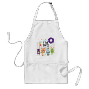 Robot 2nd Birthday tshirts and Gifts Standard Apron