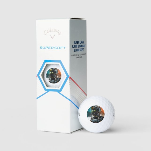 Robot 3 Callaway Supersoft golf balls 3 pk (Packaging)