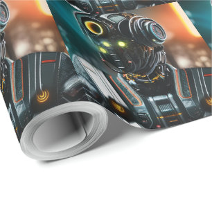 Robot 3 matte wrapping paper