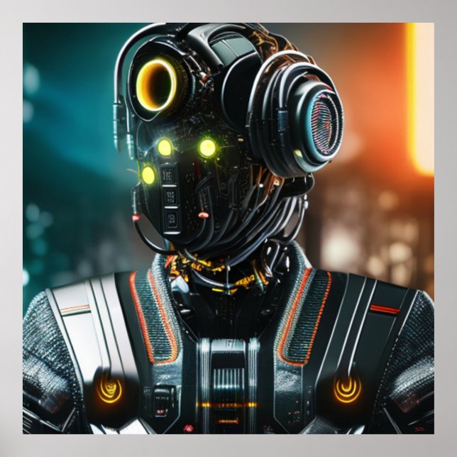 Robot 3 value matte poster (Front)