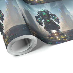 Robot 4 matte wrapping paper