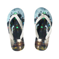 Robot 4 toddler flip flops