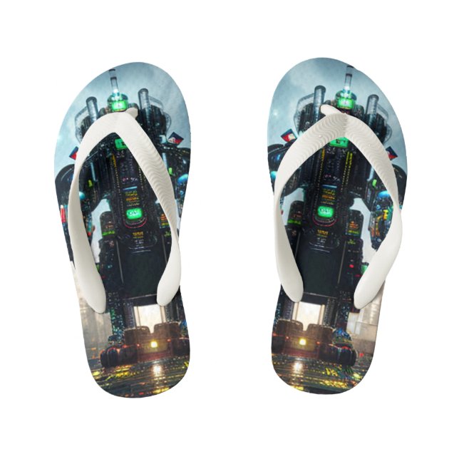 Robot 4 toddler flip flops (Footbed)
