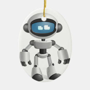 "Robot 5" Ceramic Tree Decoration