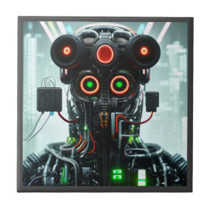 Robot 5 small ceramic tile