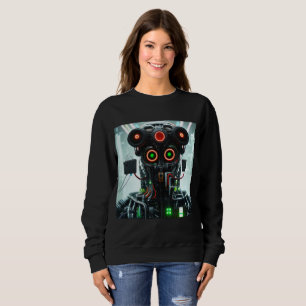 Robot 5 women black sweatshirt