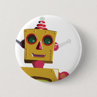 Robot 6 Cm Round Badge