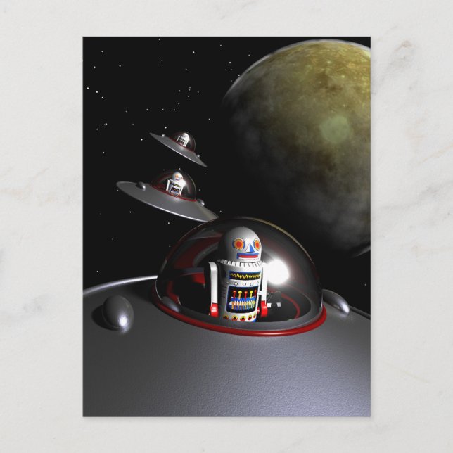 ROBOT - 7 Saucers Postcard (Front)