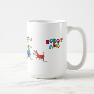 Robot ABC coffee mug by Jerry Hunt