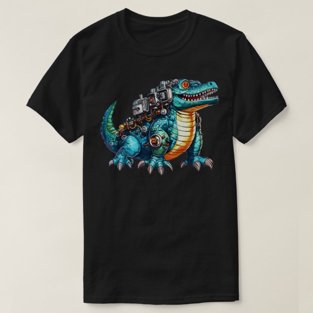 Robot Alligator TShirt (Design Front)