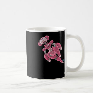 Robot Anime Girl Pink Sticker Coffee Mug