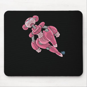 Robot Anime Girl Pink Sticker  Mouse Pad