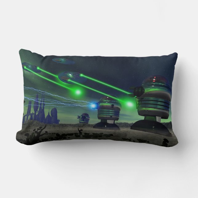 Robot Attack Lumbar Cushion (Front)