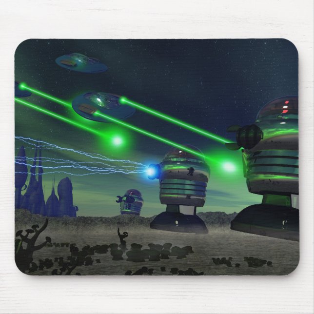 Robot Attack Mousepad (Front)