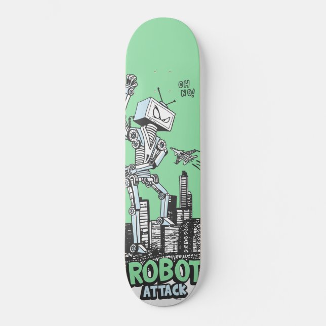 Robot Attack Skateboard Deck (Front)