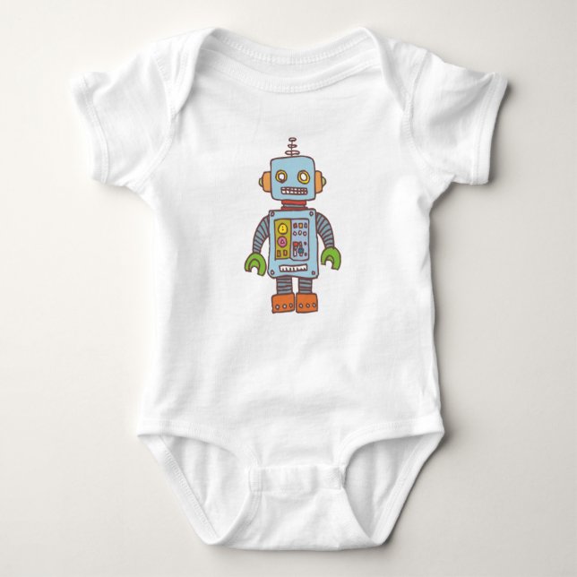 Robot Baby Bodysuit (Front)