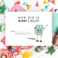 Robot baby shower - how big is mummy's belly