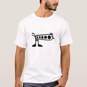 Robot bird linear art drawing T-Shirt