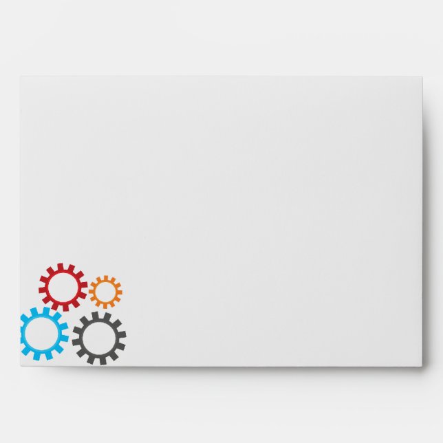 Robot Birthday Party Envelopes (Front)