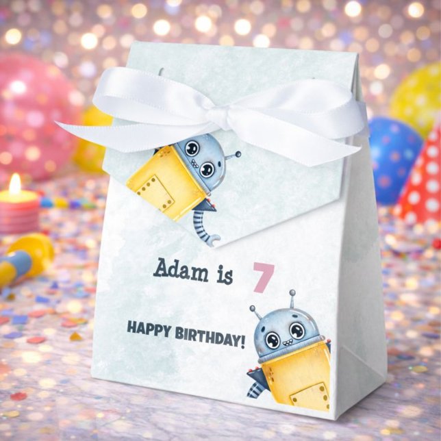 Robot Birthday Party kids  Favour Box (Creator Uploaded)