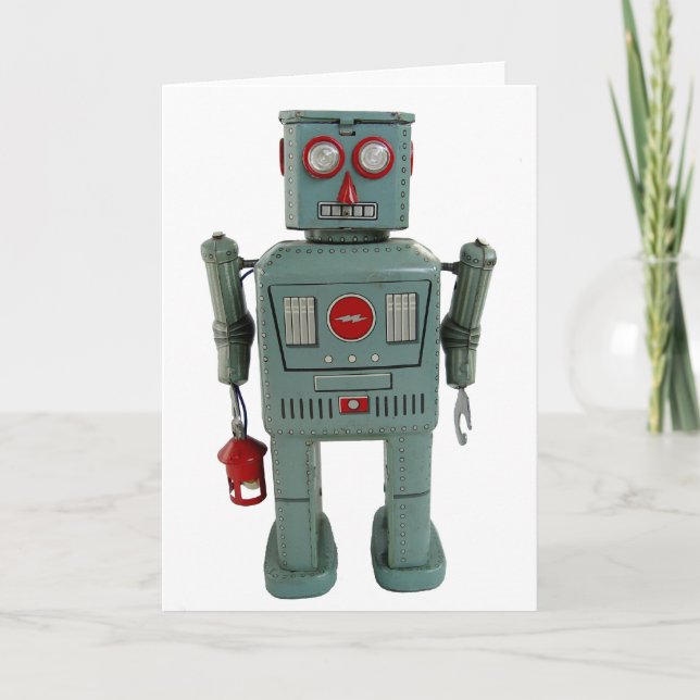 Robot Blank Greeting Card (Front)