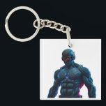 Robot Bodybuilder Key Ring<br><div class="desc">Robot Bodybuilder. This robot has been developed to have completely incredibly realistic human-like movements,  with synthetic muscles and translucent skin.</div>