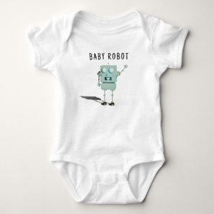 Robot boy Baby Shower  Bodysuit