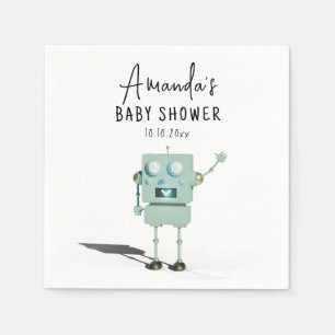 Robot boy Baby Shower Napkin
