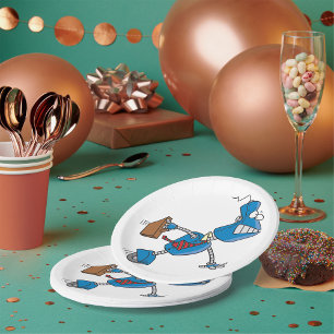 Robot Business Executive Paper Plate