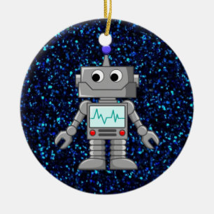 robot cartoon ceramic tree decoration