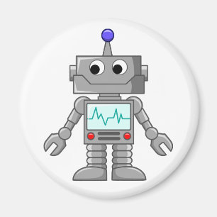 robot cartoon magnet