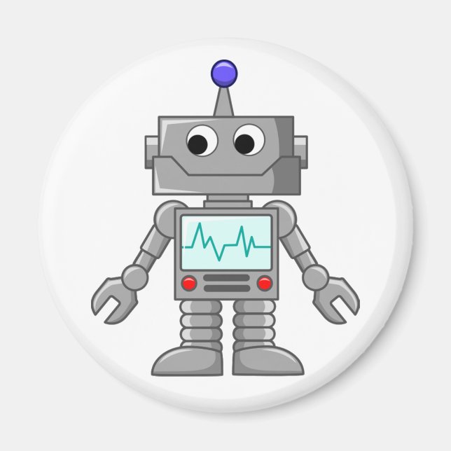 robot cartoon magnet (Front)