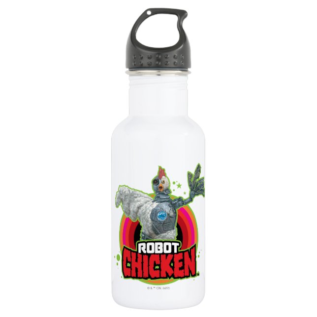 Robot Chicken Character Logo 532 Ml Water Bottle (Front)