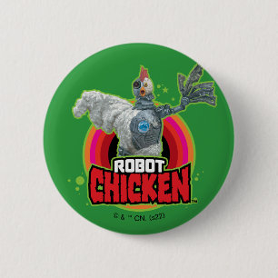 Robot Chicken Character Logo 6 Cm Round Badge