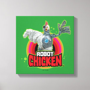 Robot Chicken Character Logo Canvas Print