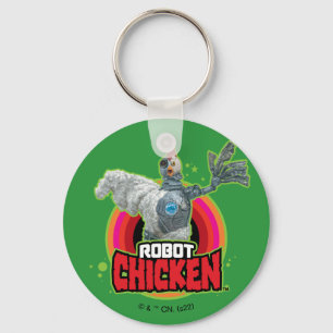 Robot Chicken Character Logo Key Ring