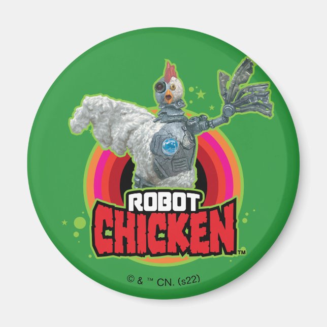 Robot Chicken Character Logo Magnet (Front)