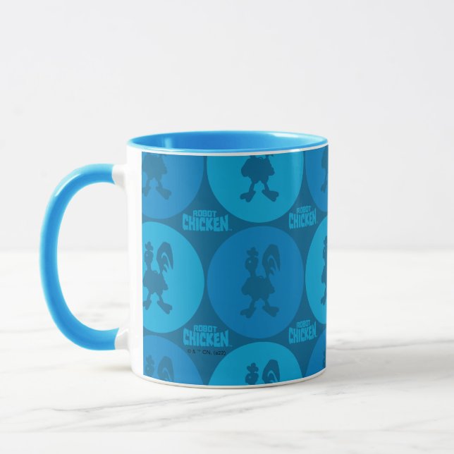 Robot Chicken Circle Pattern Mug (Left)